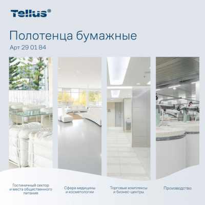 Полотенца бумажные 200 шт., Tellus/TORK (H3) ADVANCED, КОМПЛЕКТ 20 пачек, 2-слойные, белые, 23х23 см, V-сложение, 290184