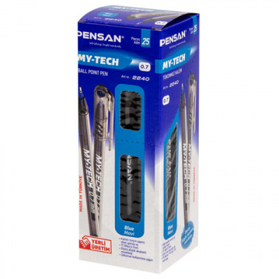Ручка шариковая масляная PENSAN "My-Tech", СИНЯЯ, игольчатый узел 0,7 мм, линия письма 0,35 мм, 2240
