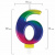 Свеча-цифра для торта "6" "Радужная", 9 см, ЗОЛОТАЯ СКАЗКА, с держателем, в блистере, 591439 Свеча-цифра для торта "6" "Радужная", 9 см, ЗОЛОТАЯ СКАЗКА, с держателем, в блистере, 591439