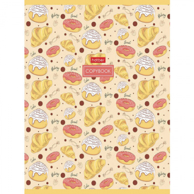 Тетрадь А5, 96 л., HATBER, скоба, клетка, обложка картон, "Good food (микс)", 068343, 96Т5В1