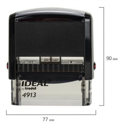 Оснастка для штампа, оттиск 58х22 мм, синий, TRODAT IDEAL 4913 P2, корпус черный, подушка, 125423