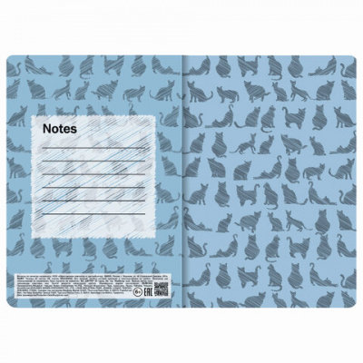 Тетрадь 40 л. в клетку обложка SoftTouch, бежевая бумага 70 г/м2, сшивка, А5 (147х210 мм), ВОЛК В ОЧКАХ, BRAUBERG, 403767