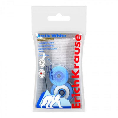 Корректирующая лента ERICH KRAUSE "Techno White Mini", 4,2 мм х 5 м, упаковка с европодвесом, 21885