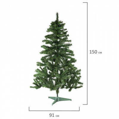 Ель новогодняя искусственная "Classic Green" 150 см, ПВХ, зеленая, ЗОЛОТАЯ СКАЗКА, 591304