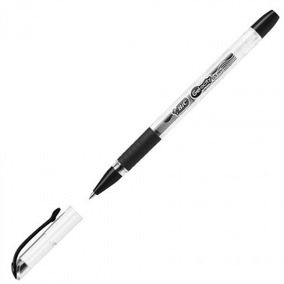Ручка гелевая с грипом BIC "Gelocity Stic", ЧЕРНАЯ, узел 0,5 мм, линия письма 0,29 мм, CEL1010266