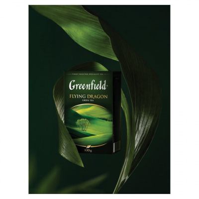 Чай листовой GREENFIELD "Flying Dragon", зеленый, 100 г, 0357