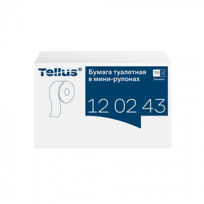Бумага туалетная 170 метров, Tellus/TORK (Система T2) PREMIUM, КОМПЛЕКТ 12 рулонов, 2-слойная, белая, 120243
