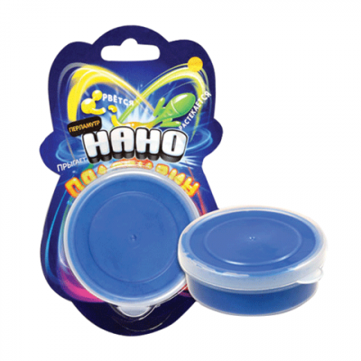 Игрушка релаксирующая Nano-Пластилин светящаяся, синяя, 83-40GD-3