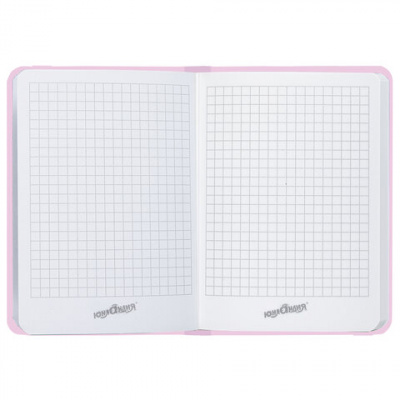 Блокнот с резинкой в клетку 96 л., МАЛЫЙ ФОРМАТ А6 (109х148 мм), твердая обложка, ЮНЛАНДИЯ, "Unicorn", 113742