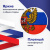 Флаг России настольный 14х21 см, с гербом РФ, BRAUBERG/STAFF, 550183