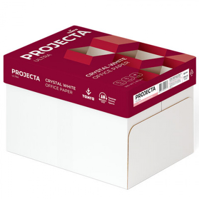 Бумага офисная БОЛЬШОГО ФОРМАТА (297х420), А3, 80 г/м2, 500 л., марка А, PROJECTA ULTRA, Россия, 162% (CIE)
