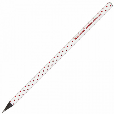 Карандаш чернографитный BRAUBERG "PREMIUM TURKEY", 1 шт., "Dots", НВ, ассорти, дисплей, 181563