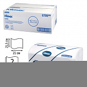 Полотенца бумажные 186 шт., KIMBERLY-CLARK Kleenex, КОМПЛЕКТ 15 шт., Ultra, 2-х слойные, белые, 21х21,5 см, Interfold, 6789
