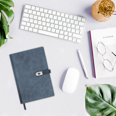 Ежедневник недатированный А5 152х220 мм BRAUBERG "Sirius", под кожу, застежка 160 л., серый, 116214