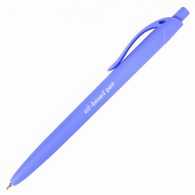 Ручка шариковая масляная автоматическая BRAUBERG "FRUITY Pastel", СИНЯЯ, корпус soft-touch, узел 0,7 мм, линия письма 0,35 мм, 142959