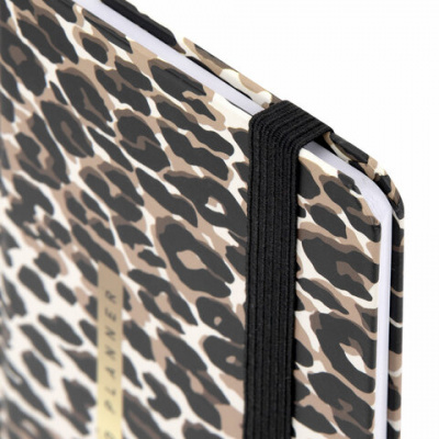 Еженедельник недатированный с резинкой 171х93 мм, BRAUBERG, твердый, 64 л., "Leopard print", 116312