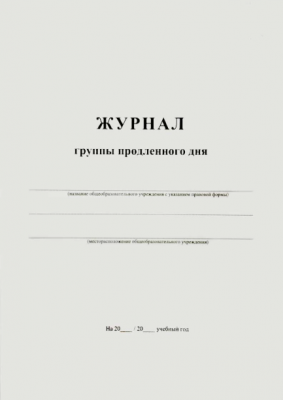 Журнал группы продленного дня
