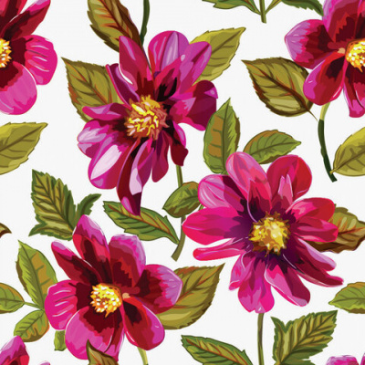 Бумага упаковочная мелованная "Vintage Flowers" 70x100 см, 5 дизайнов ассорти, ЗОЛОТАЯ СКАЗКА, 591587