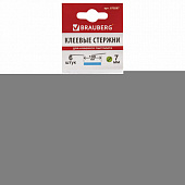 Клеевые стержни, диаметр 7 мм, длина 100 мм, белые, комплект 6 штук, BRAUBERG, европодвес, 670297