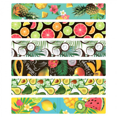 Закладки для книг МАГНИТНЫЕ, "FRUITS", набор 12 шт., 60x20 мм, BRAUBERG, 113173