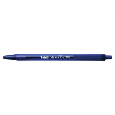 Ручки шариковые автоматические BIC "Round Stic Clic", НАБОР 3 шт., СИНИЕ, линия письма 0,32 мм, блистер, 926374