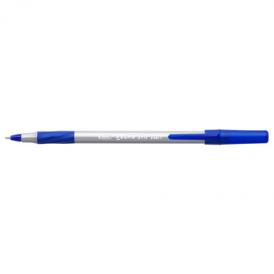 Ручки шариковые с грипом BIC "Round Stic Exact", НАБОР 4 шт., СИНИЕ, линия письма 0,28 мм, блистер, 932857
