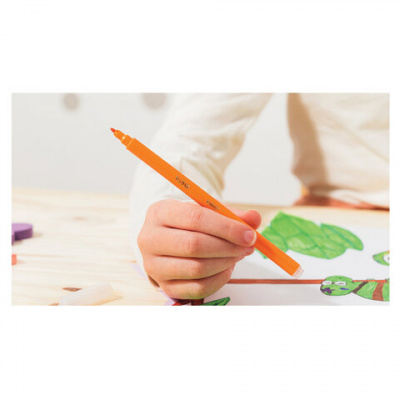 Фломастеры BIC "Kids Visa", 12 ЦВЕТОВ, суперсмываемые, вентилируемый колпачок, европодвес, 889695, 888695